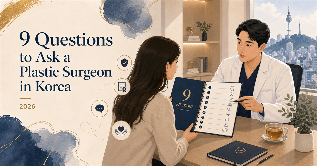 International patient asking questions during a plastic surgery consultation in Seoul